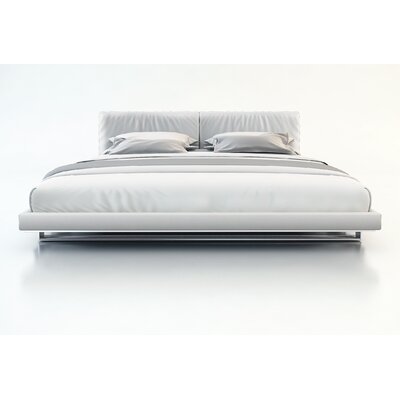 Modloft Broome Bed - Queen in White Leather