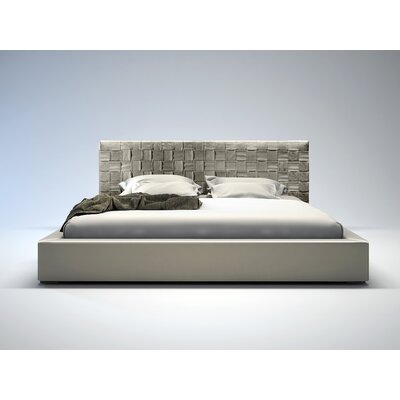 Modloft Madison Bed - King in Dusty Grey Leather
