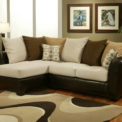 Sectional Couches on Hokku Designs Lennox Microfiber 2 Piece Sectional Sofa