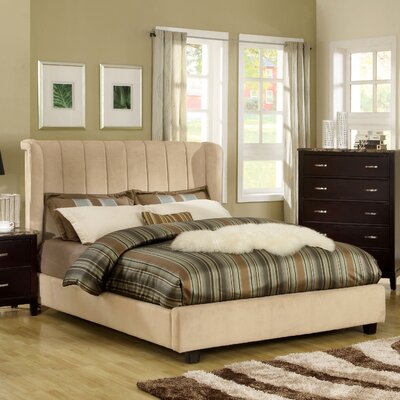 Milano Platform Wingback Bed Size: Twin