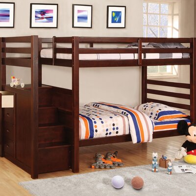 ... Designs Cornell Twin over Twin Bunk Bed with Stairs and Storage | Bed