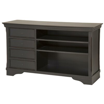 228-031 Orleans Console Table with Four Drawers and Three Shelves in Black