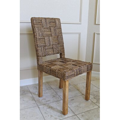 International Caravan Rica Set of 2 Basket Weave Accent Dining Chairs