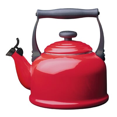 Creuset  Kettles on Le Creuset Traditional Stovetop Whistling Tea Kettle In Cerise