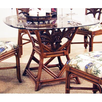 Rattan Furniture Indoor on Cancun Palm Indoor Rattan Square Dining Table In Tc Antique Finish