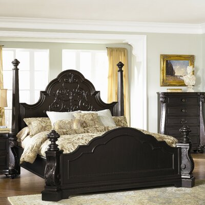 Vellasca Poster Bed Footboard in Antique Ebony Size: California King