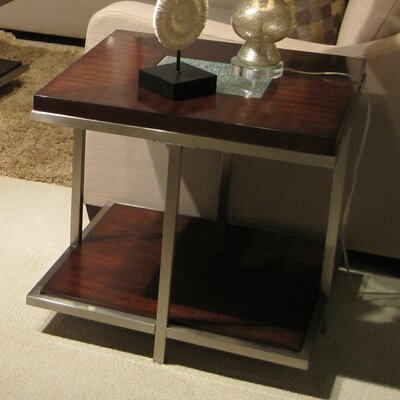 T2123-03 Malevich Collection Rectangular End Table with Sienna
