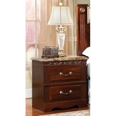 Triomphe Nightstand in Zinfandale Cherry