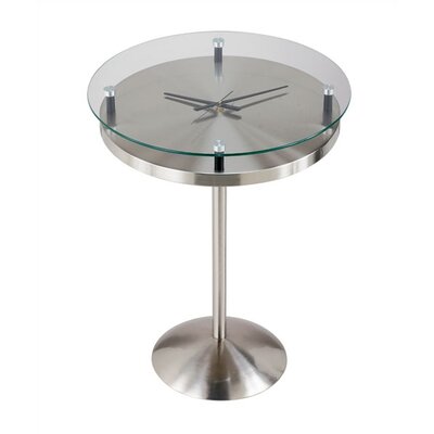 Adesso HX4110 - Floating Glass Time Table Satin Steel