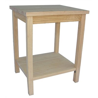 Unfinished Wood Tables on Unfinished Square Solid Wood Accent Table