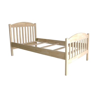 Solid Wood  on Unfinished Solid Wood Jamestown Twin Bed