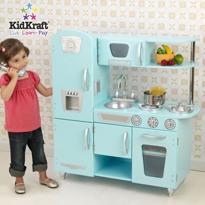 Kidkraft Retro Play Kitchen on Kidkraft Blue Vintage Kitchen   Wayfair