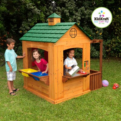 KidKraft 178 Outdoor Wood Activity Playhouse for Kids