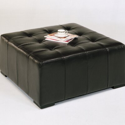 Armen Living LCMC005-3BCBR Brown Empire Ottoman Bycast Leather