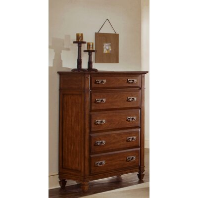 Randolph Park Five Drawer Chest in Smoky Cherry