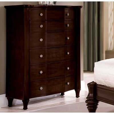 Sutton Place Six Drawer Chest in Espresso
