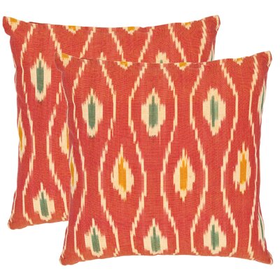 Safavieh Taylor Decorative Pillows in Red and Ivory (Set of 2)
