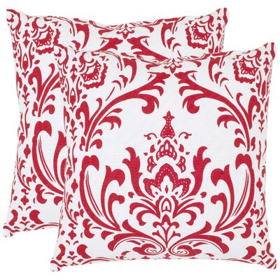 Safavieh Belos Decorative Pillows in Red and White (Set of 2)