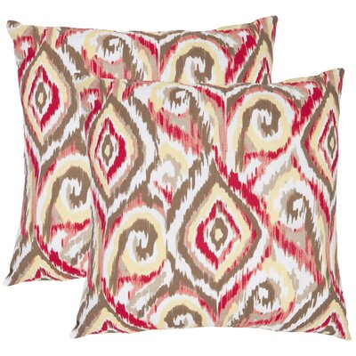 Safavieh Joyce Decorative Pillows in Brown and White (Set of 2)