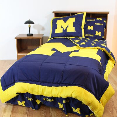 College Covers MICBBQU Michigan Wolverines Queen Bed-In-A-Bag Set