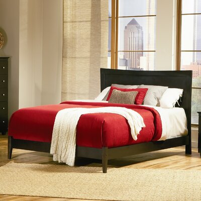 Atlantic Furniture Miami Modern Platform Bed with Open Footrail in Espresso - King