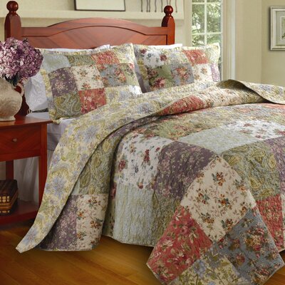 Greenland Home Fashions Blooming Prairie - 2 Piece Bedspread Set
