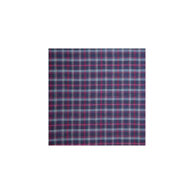 Grey and Navy Blue Plaid Red Lines Pillow Sham