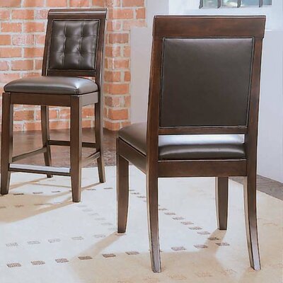 American Drew Tribecca Upholstered Leather Side Chair - Set of 2