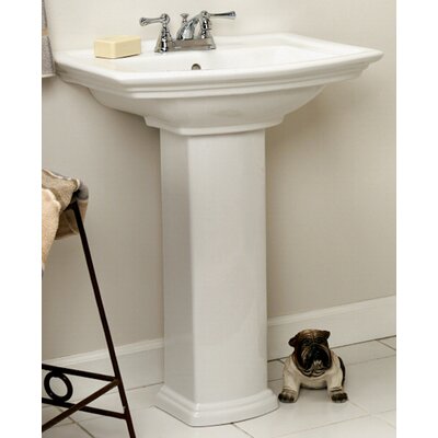 Barclay Washington White Complete Pedestal Sink 3-384WH