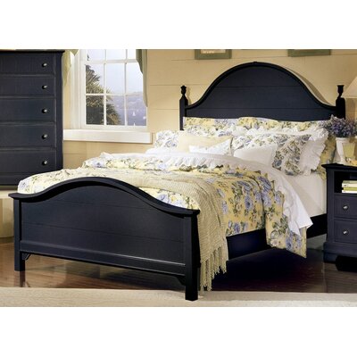 Cottage Panel Bed Size: California King, Finish: Black