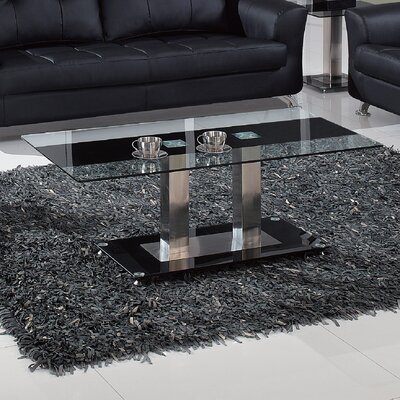 Global Furniture 2108C Coffee Table in Clear/Black