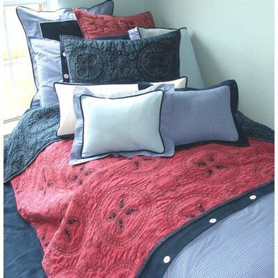 Blue  Pink Baby Bedding on Bacati Medallions Blue And Red Bedding Collection