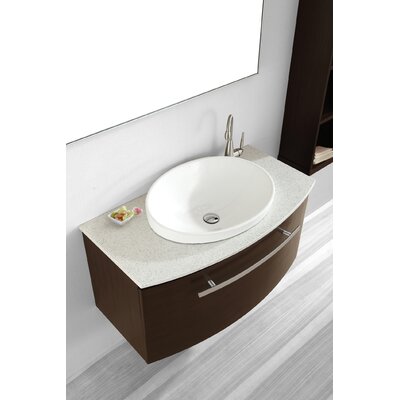 Virtu USA Anabelle 40-in. Single Sink Bathroom Vanity Set - Walnut
