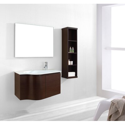 Virtu USA Roselle 36-in. Single Sink Bathroom Vanity Set - Walnut