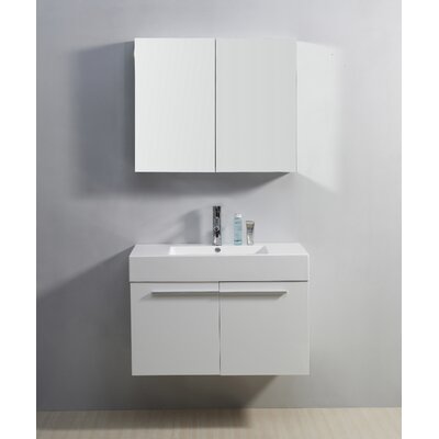Midori 36 Single Bathroom Vanity Set Finish: Gloss White