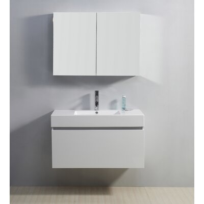 Zuri 39 Single Bathroom Vanity Set Finish: Gloss White