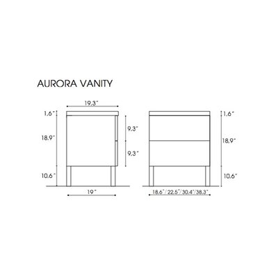 Aurora A15 Bathroom Vanity Set Finish: Glossy White