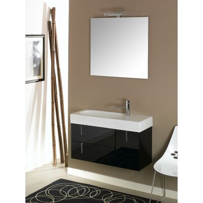 Enjoy NE5 34.9 Wall Mounted Bathroom Vanity Set Finish: Glossy White