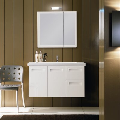 Integral NG3 38.3 Wall Mounted Bathroom Vanity Set Finish: Glossy White