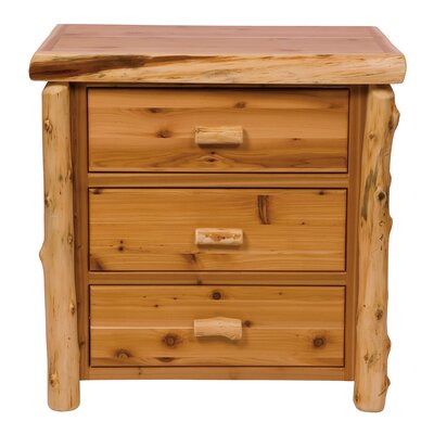 Traditional Cedar Log Three Drawer Chest Finish / Type: Traditional / Value
