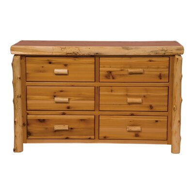 Traditional Cedar Log Six Drawer Dresser Finish / Type: Traditional / Premium