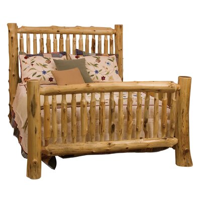 Traditional Cedar Log Spindle Bed Size: Twin