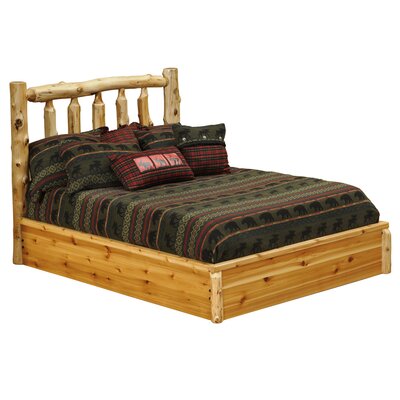 Fireside Lodge Calif. King Traditional Platform Bed - Traditional Cedar