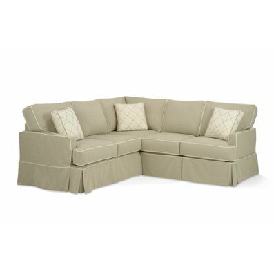 Sectionals on Acadia Furnishings Sconset 3 Piece Slipcovered Sectional   Sectionals