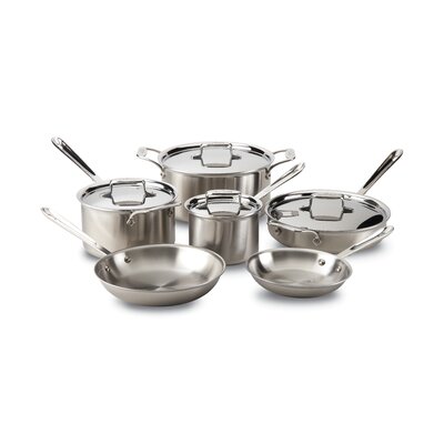 All-Clad d5 Brushed Stainless 10 Piece Cookware Set