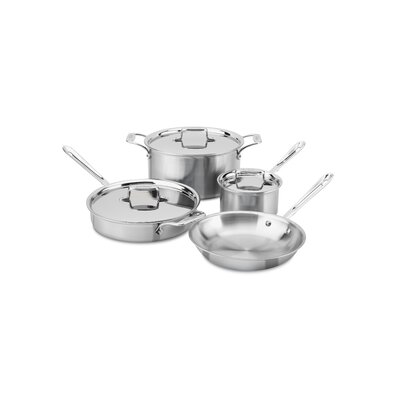 All-Clad d5 Brushed Stainless 7 Piece Cookware Set