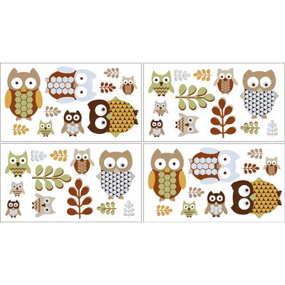 Sweet Jojo Designs Owl Collection Wall Decal Stickers