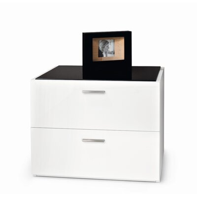 Jersey Nightstand Top finish: Frosted Black B