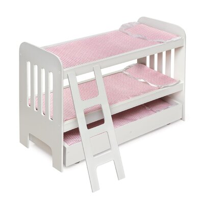 Badger Basket Doll Bunk Bed with Ladder and Trundle
