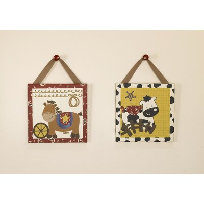 CoCaLo Baby Round Em Up Canvas Wall Art (Set of 2)